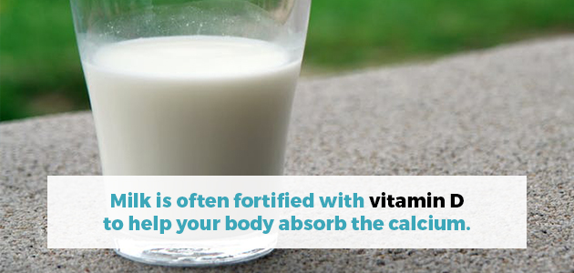 milk to help body absorb calcium