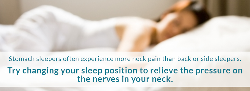 sleep position to ease neck pain
