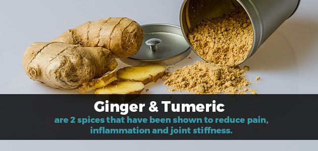 ginger and tumeric to reduce arthritis inflammation