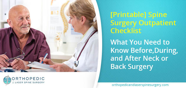 Printable Spine Surgery Checklist