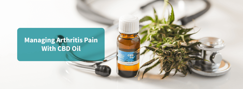 cbd oil for arthritis pain and stethoscope in background