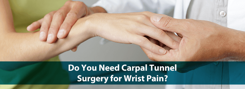 patient with wrist pain from carpal tunnel syndrome