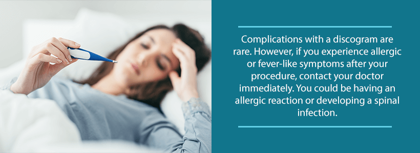 woman with fever from disc space infection