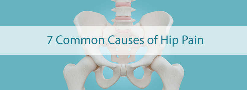 7 common causes of hip pain cover photo with hip joint