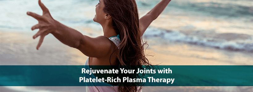 woman with rejuvenated joints for PRP therapy