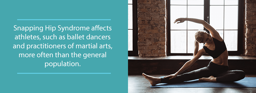 dancer with snapping hip syndrome or ballet hip